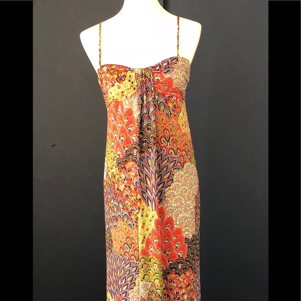 Women's Maxi Dress in Multicolor Paisley Print